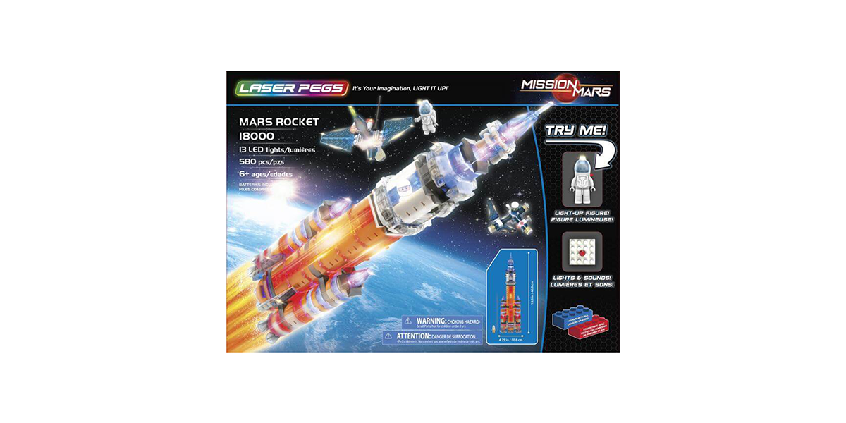 Laser Pegs Mars Rocket Templar